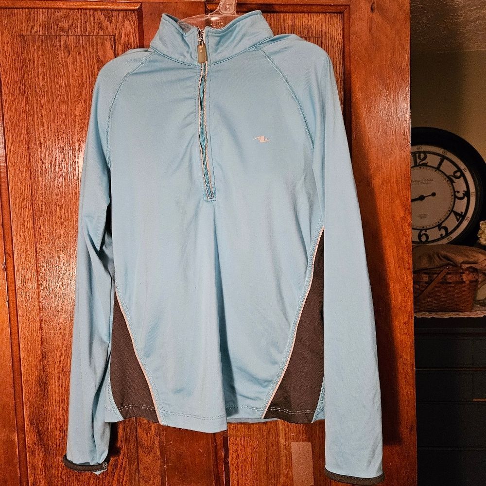 Athletic‎ Works Women's Medium Blue Lightweight Windbreaker Jacket Y2K